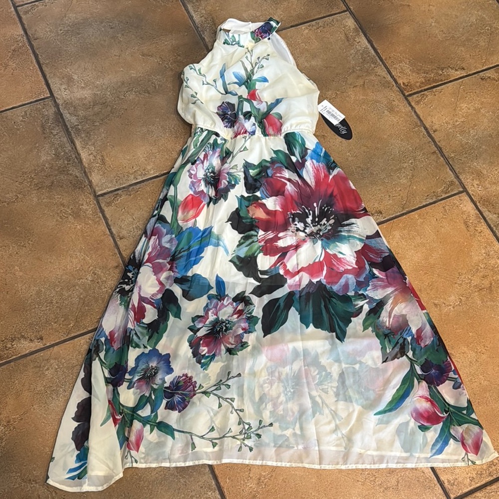 Elegant Red and Purple Formal Dress